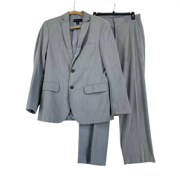 INC International Concepts Men’s Slim Fit Gray 2 Piece Suit Blazer Pants S 30x30 - Picture 1 of 7